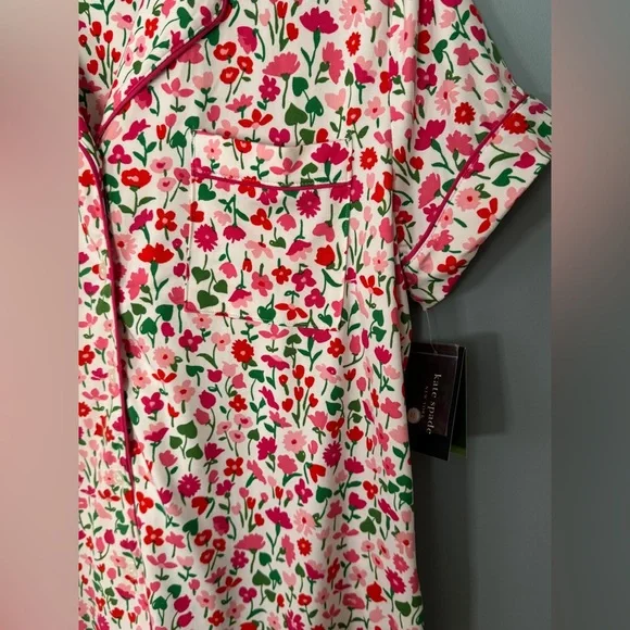 Only XL left!...Kate Spade Spring Charming Floral Pink Pajama Set